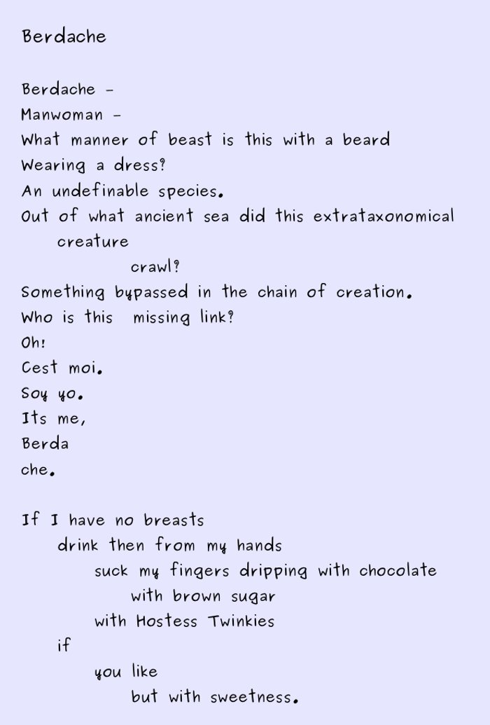 poem- berdache