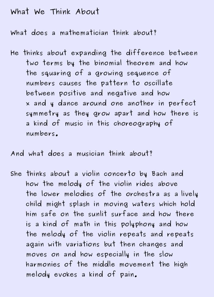 poem think about -1