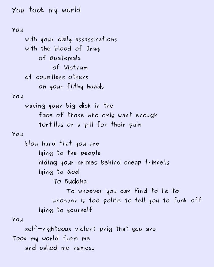 poem took my world